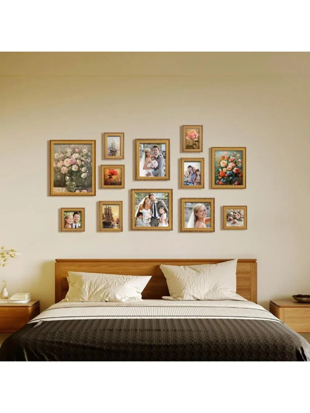 Elegant 8x10 Gold Picture Frame - Wall Hanging & Tabletop Display, Vintage Style